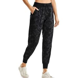 CRZ YOGA Tie Dye Smoke Ink Lightweight Active Lounge Travel Jogger‎ Pants Size M